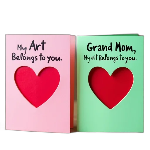 photorealistic, two, greeting, cards transparent PNG cut-out
