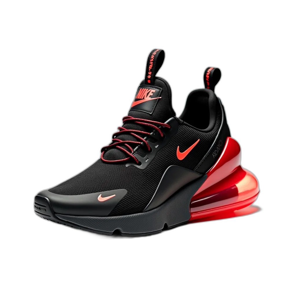 shoes, 3d render, photorealistic, black transparent PNG cut-out