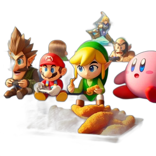 food, 3d render, concept art, pixel art transparent PNG cut-out