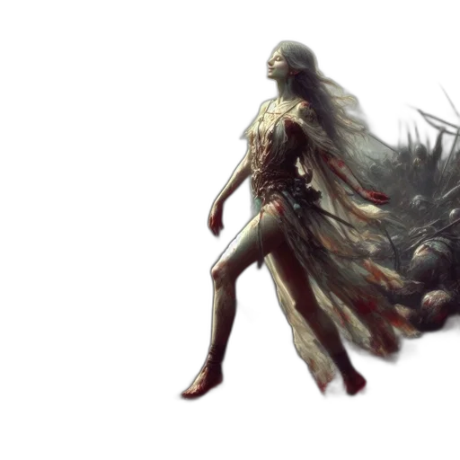hair, creature, weapon, sword transparent PNG cut-out