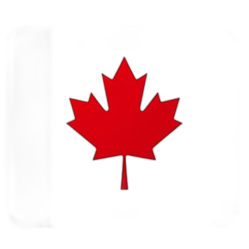 canada, leaf, red, white transparent PNG cut-out