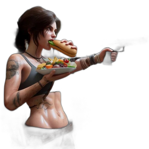 food, weapon, concept art, cyberpunk transparent PNG cut-out
