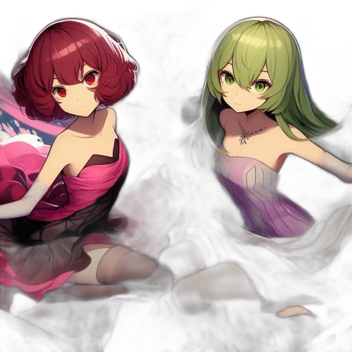 dress, mask, 3d render, anime transparent PNG cut-out