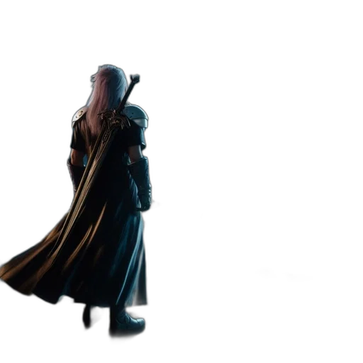 dress, jacket, sword, staff transparent PNG cut-out
