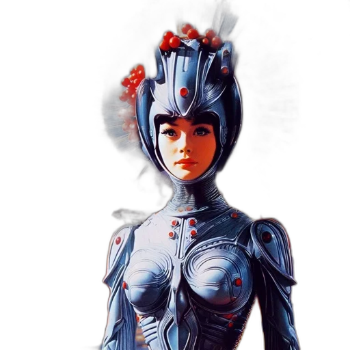 robot, dress, concept art, comic book art transparent PNG cut-out