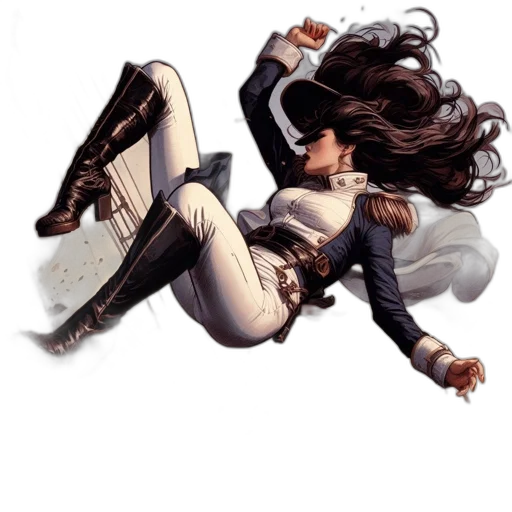 shoes, hair, comic book art, concept art transparent PNG cut-out