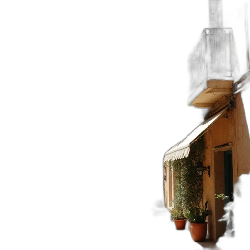 bottle, building, 3d render, photorealistic transparent PNG cut-out