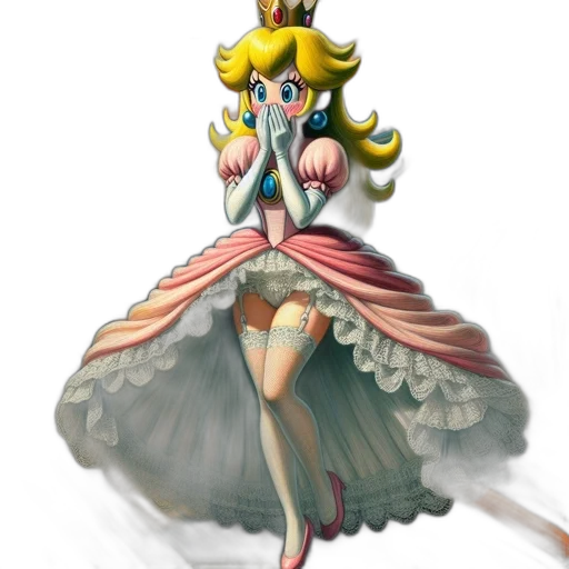 dress, crown, staff, concept art transparent PNG cut-out