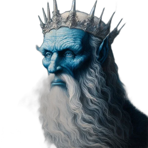 crown, face, dragon, staff transparent PNG cut-out