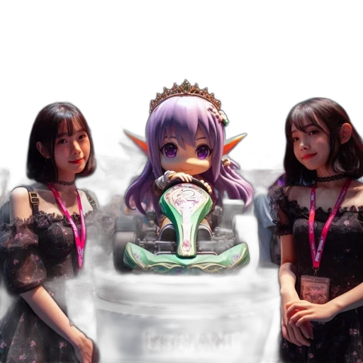 crown, robot, dress, creature transparent PNG cut-out