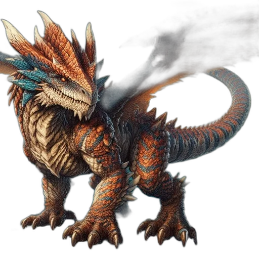dragon, creature, animal, staff transparent PNG cut-out