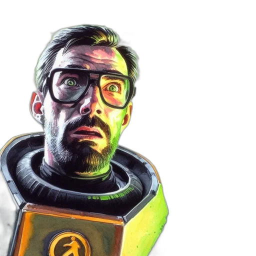 robot, face, staff, jacket transparent PNG cut-out