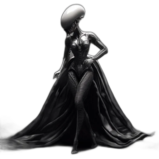 dress, robot, crown, creature transparent PNG cut-out