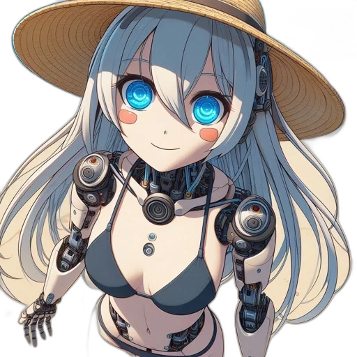robot, hat, staff, mask transparent PNG cut-out