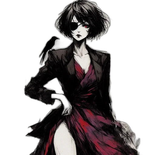 dress, jacket, mask, concept art transparent PNG cut-out