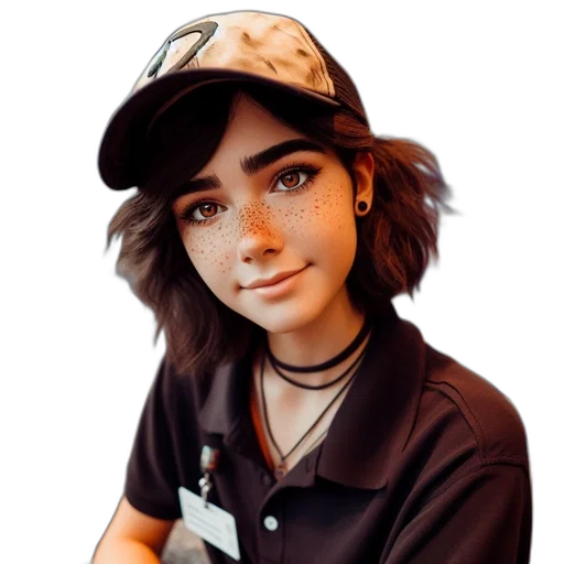hat, face, staff, animal transparent PNG cut-out