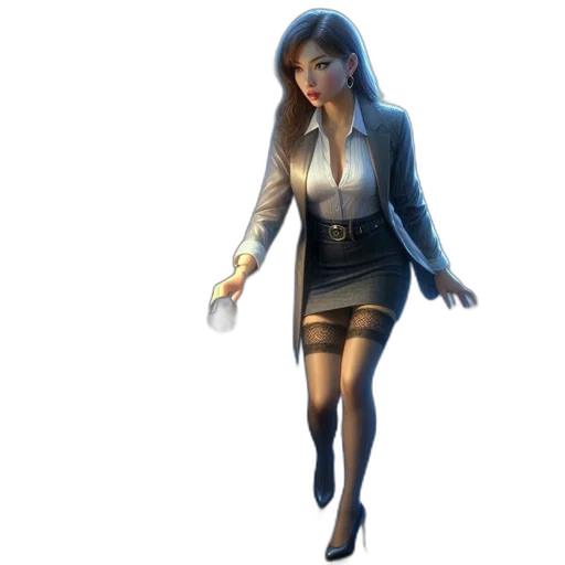 staff, jacket, dress, concept art transparent PNG cut-out