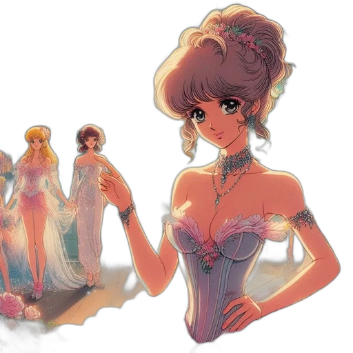 dress, concept art, anime, fantasy art transparent PNG cut-out
