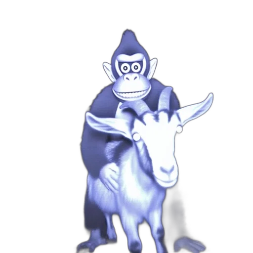 staff, animal, crown, creature transparent PNG cut-out