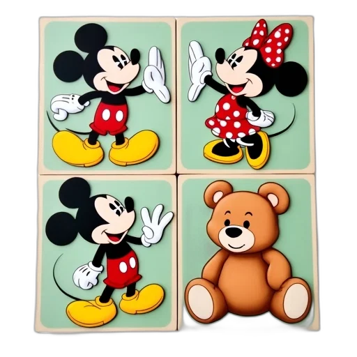 photorealistic, 3d render, cartoon, collection transparent PNG cut-out