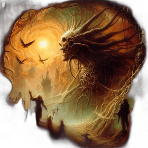 dragon, hair, mask, creature transparent PNG cut-out