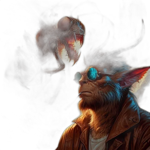 mask, jacket, dragon, creature transparent PNG cut-out