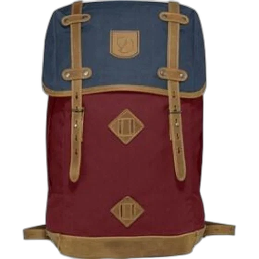 concept art, vintage-style, backpack, blue transparent PNG cut-out