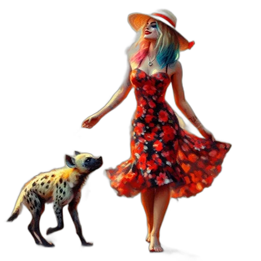 dress, hat, animal, concept art transparent PNG cut-out