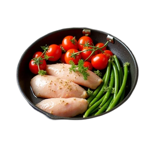 food, photorealistic, 3d render, ingredients transparent PNG cut-out