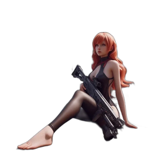 weapon, 3d render, concept art, cyberpunk transparent PNG cut-out
