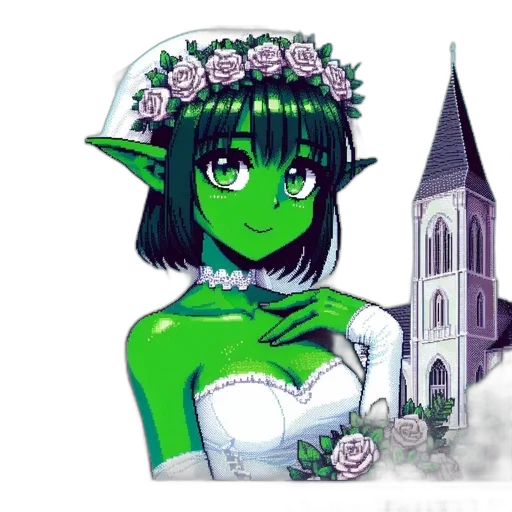 dress, fantasy art, concept art, pixel art transparent PNG cut-out