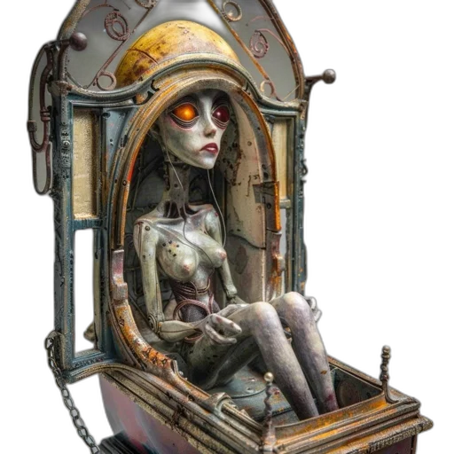 furniture, robot, face, dress transparent PNG cut-out