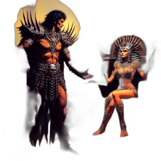 concept art, fantasy art, pixel art, 3d render transparent PNG cut-out