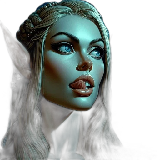 face, mask, fantasy art, photorealistic transparent PNG cut-out