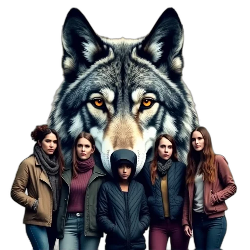 jacket, animal, concept art, photorealistic transparent PNG cut-out