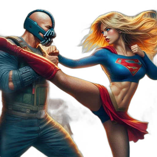 comic book art, concept art, fantasy art, masked transparent PNG cut-out