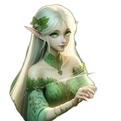 dragon, dress, staff, face transparent PNG cut-out