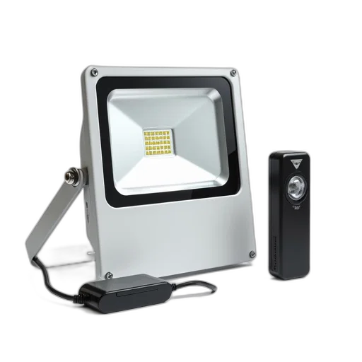 robot, white, floodlight, black transparent PNG cut-out