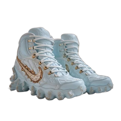 shoes, vaporwave, 3d render, light transparent PNG cut-out