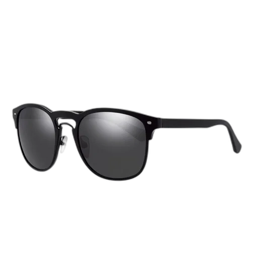 pair, black, sunglasses, reflective transparent PNG cut-out