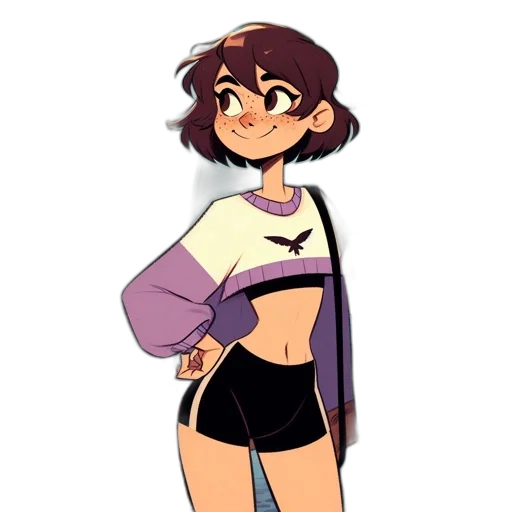 jacket, dress, staff, creature transparent PNG cut-out