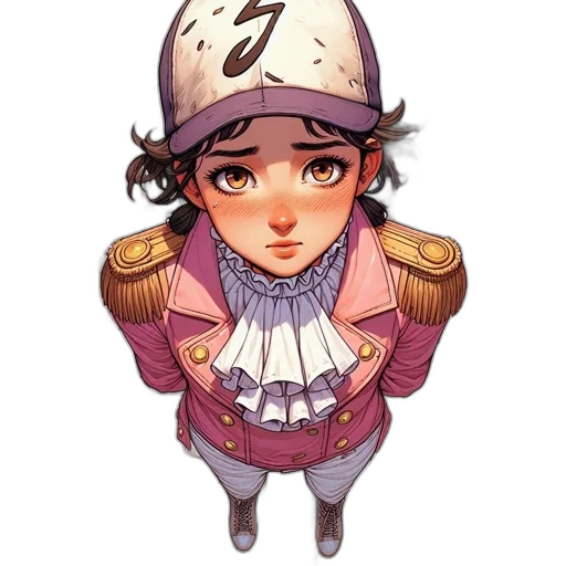 hat, staff, face, jacket transparent PNG cut-out