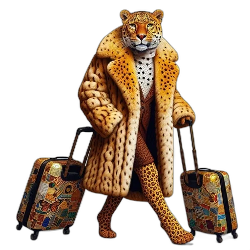 jacket, animal, concept art, photorealistic transparent PNG cut-out