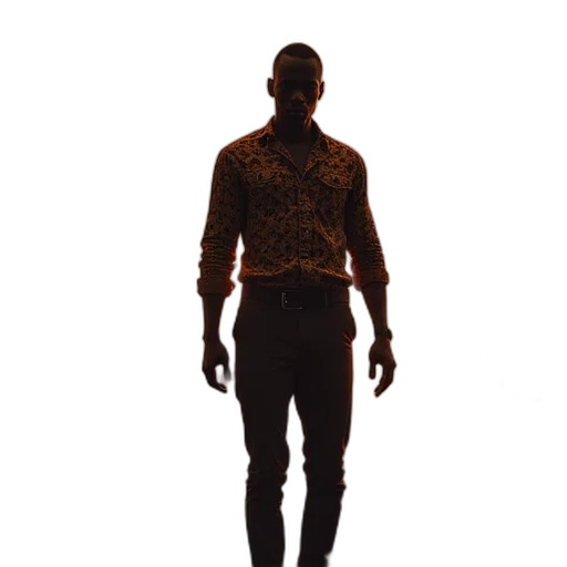 jacket, staff, robot, face transparent PNG cut-out
