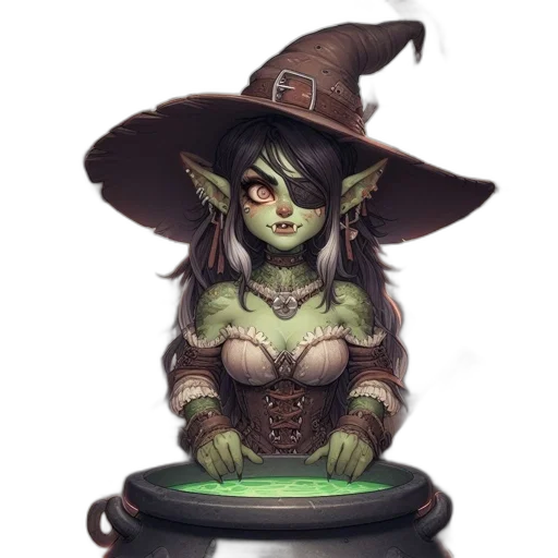 staff, hat, fantasy art, concept art transparent PNG cut-out