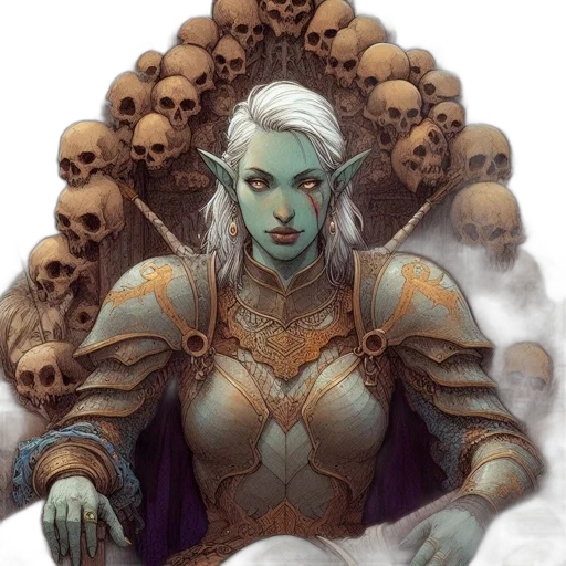face, fantasy art, concept art, comic book art transparent PNG cut-out