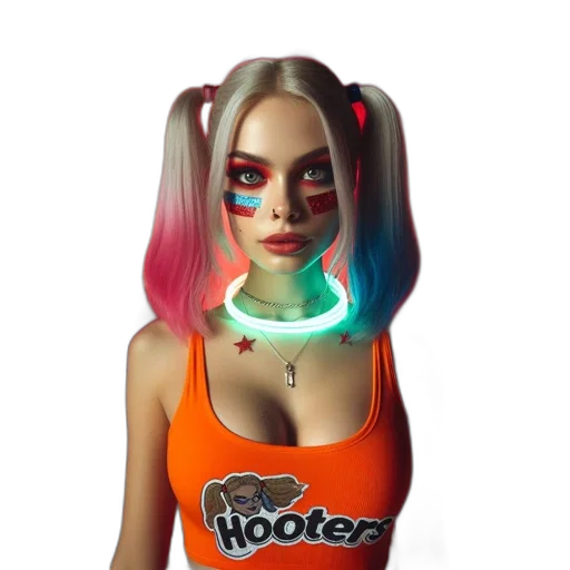 robot, staff, hair, 3d render transparent PNG cut-out