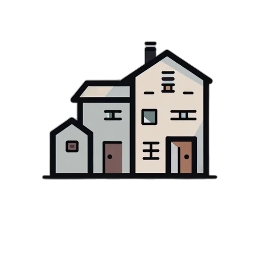 building, pixel art, concept art, 3d render transparent PNG cut-out