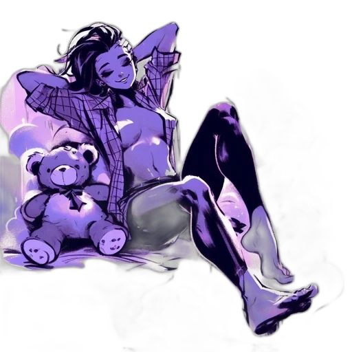 robot, concept art, watercolor, cyberpunk transparent PNG cut-out