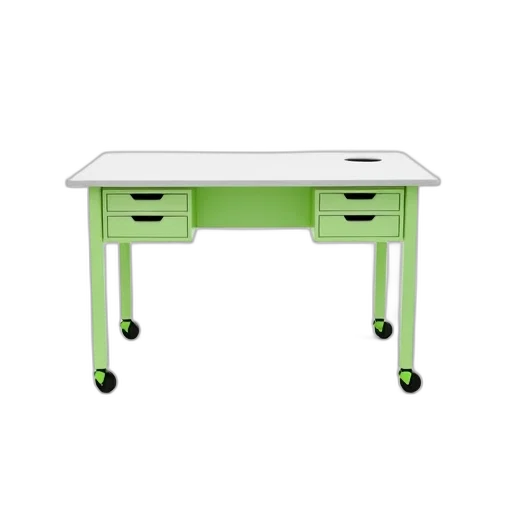 furniture, 3d render, green, white transparent PNG cut-out
